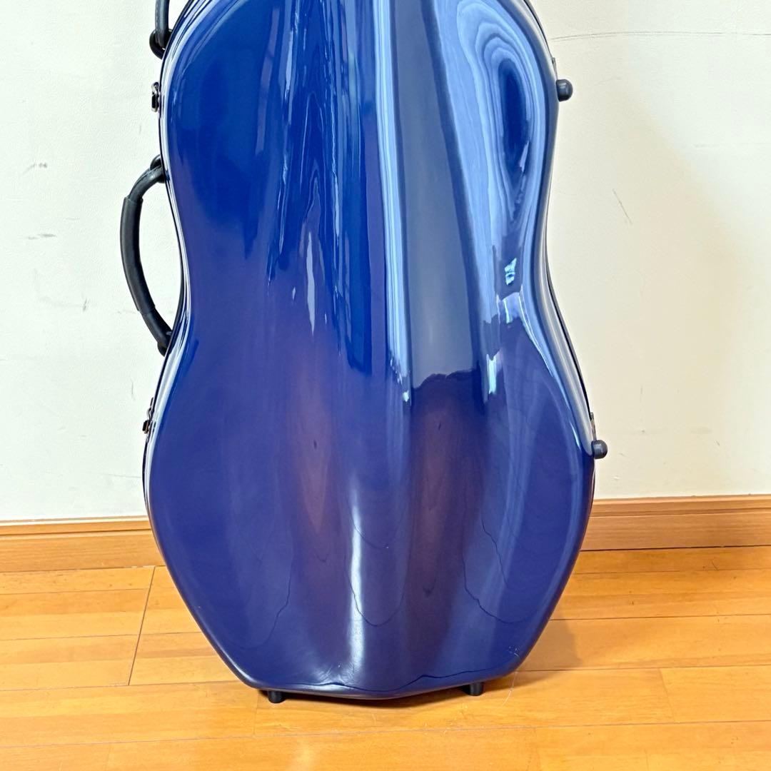 【美品・送料込み】キャスター付き チェロ用 ハードケース ブルー