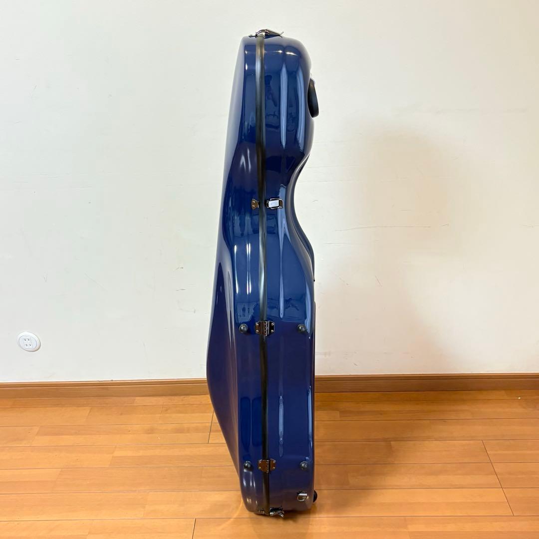 【美品・送料込み】キャスター付き チェロ用 ハードケース ブルー