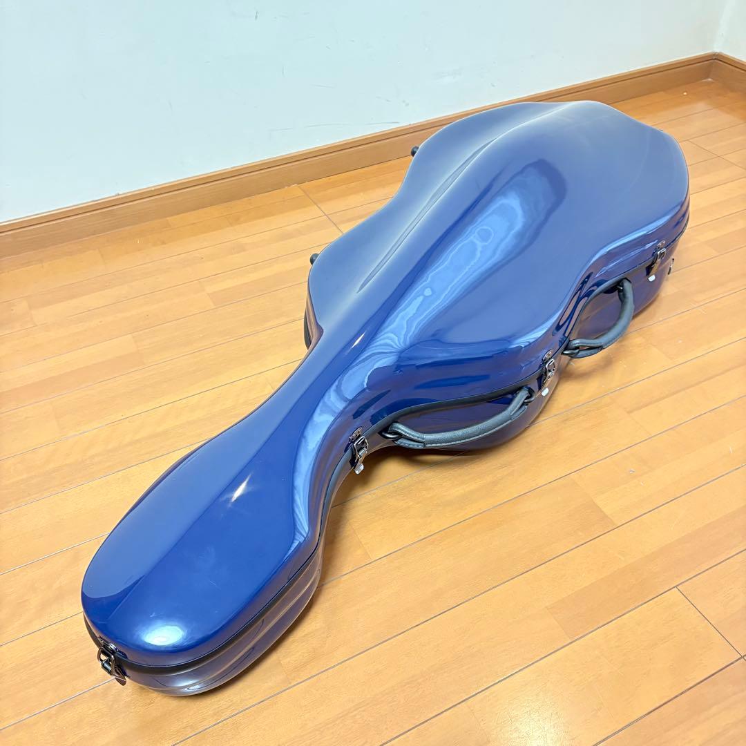 【美品・送料込み】キャスター付き チェロ用 ハードケース ブルー