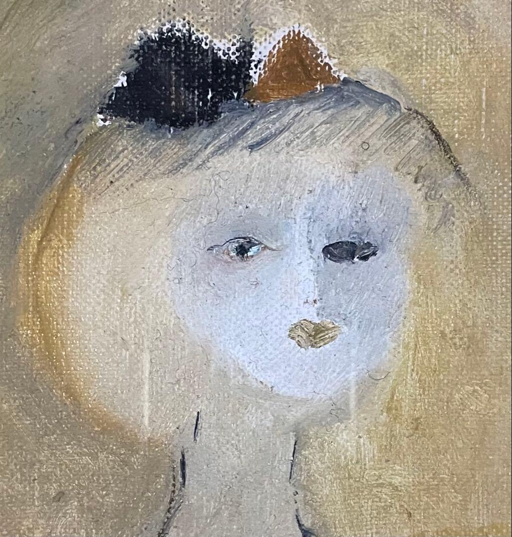 織田廣喜　少女　油彩　二科会理事長　3号　e123