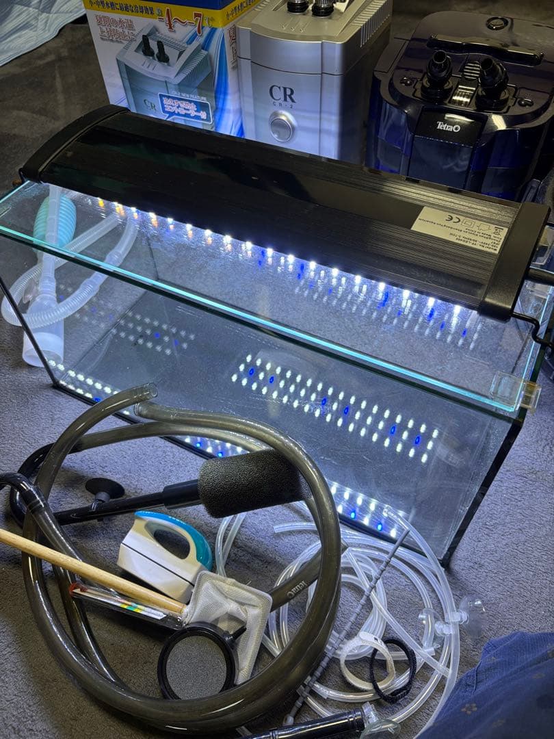 【美品　ガラス水槽セット】