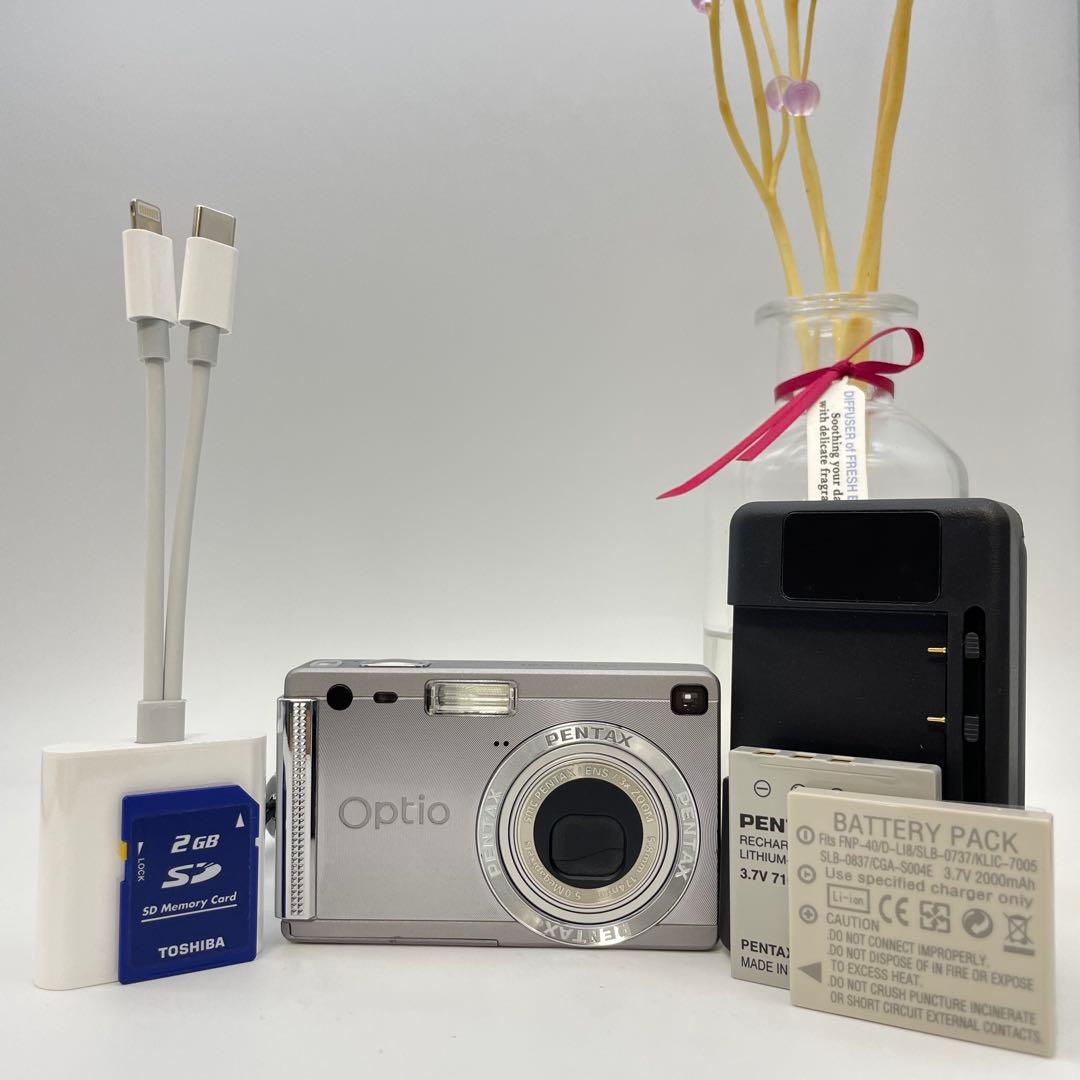美品✨PENTAX Optio s5i✨動作確認済 スマホ転送OK 可愛すぎる♪