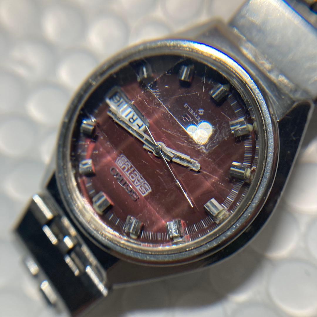 セイコー　5 アクタス　自動巻き　6106 カットガラス