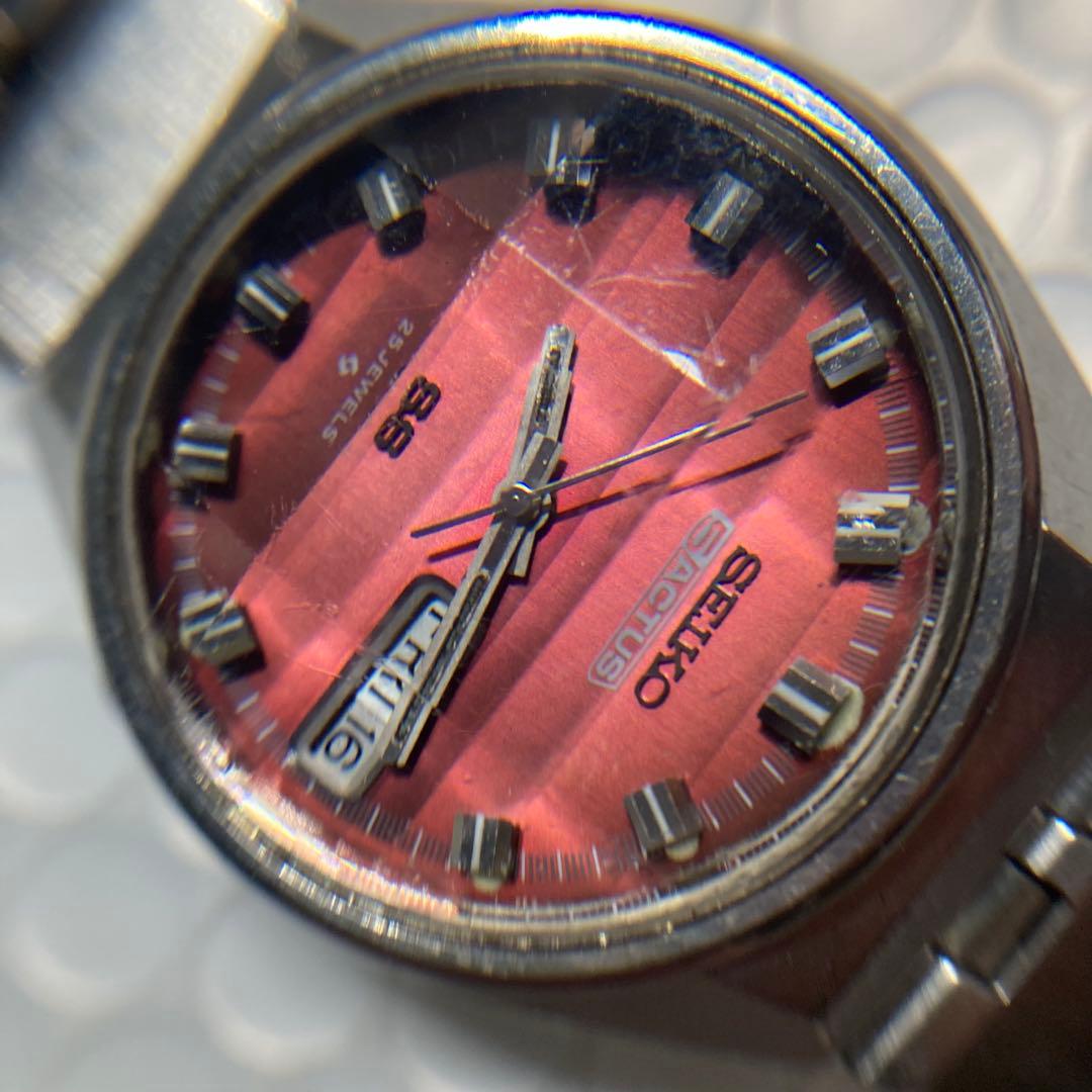 セイコー　5 アクタス　自動巻き　6106 カットガラス