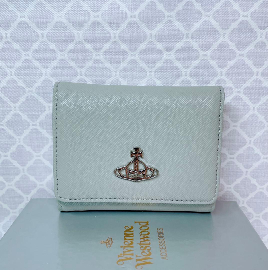 【ショッパー付☆新品】ヴィヴィアン・ウエストウッド 二つ折り財布 グレー