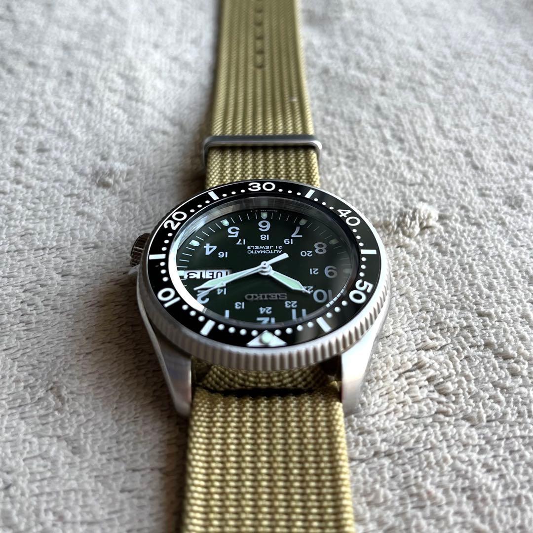 SEIKO 7s26-3060 カスタム ミリタリーウォッチ ダイバーズウォッチ