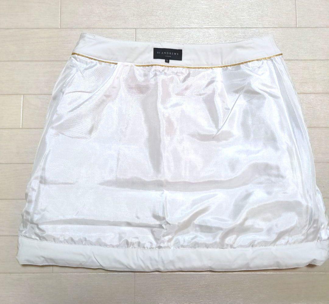 再再再値下新品　セントアンドリュース　中綿スカートL　白ホワイト定価33000円
