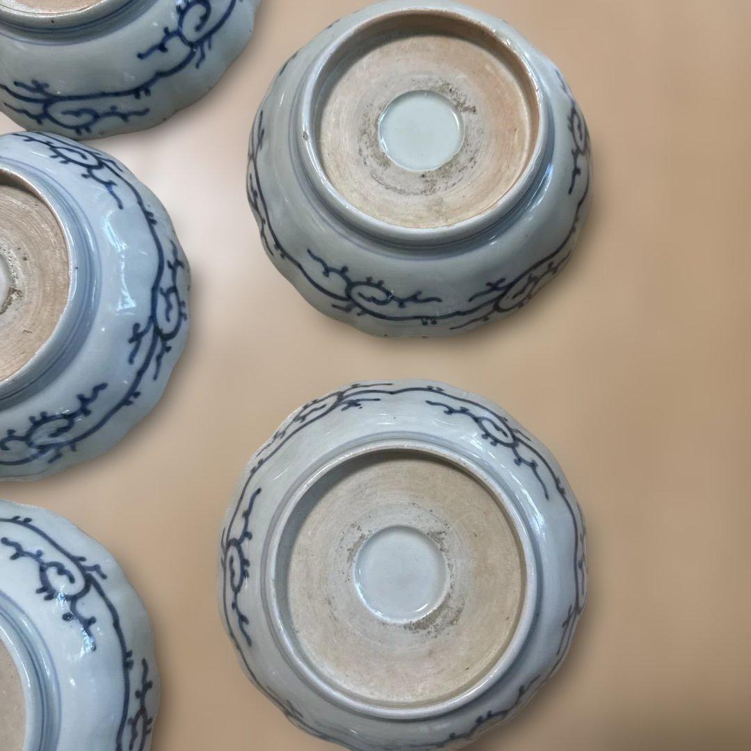 赤玉ようらく　なます皿？　波型陶器皿 10個セット