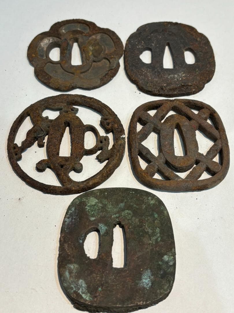 武具 鍔5個 鉄製他 セット まとめて