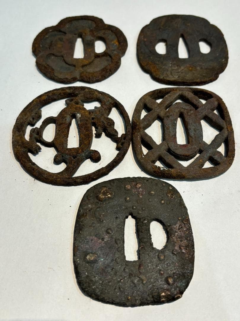 武具 鍔5個 鉄製他 セット まとめて