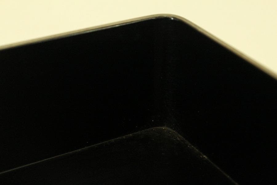 平安象彦造 草花蒔絵 光琳形 文庫 共箱 未使用(A632)