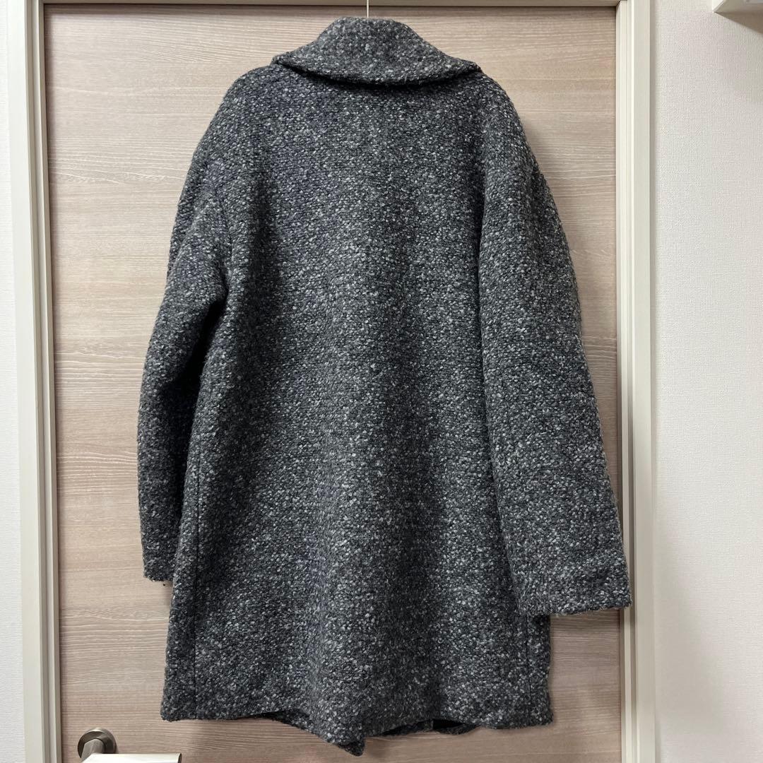 i BLUES ダブルブレストロングコート グレー