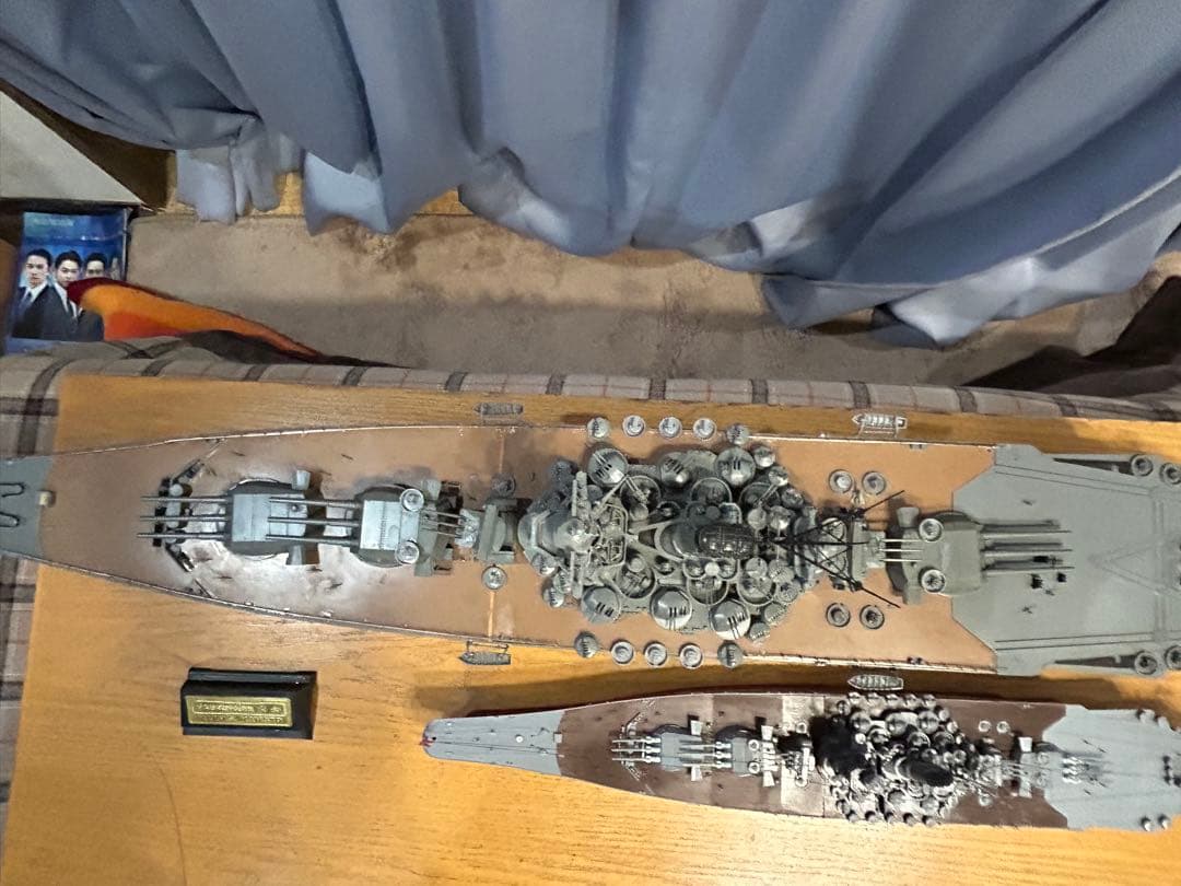 超戦艦大和長さ1315mm巾200mm超精密加工品細部まで見て下さい。(完成品)