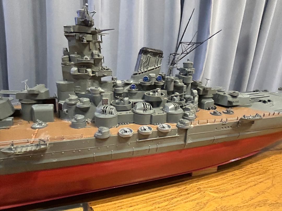 超戦艦大和長さ1315mm巾200mm超精密加工品細部まで見て下さい。(完成品)
