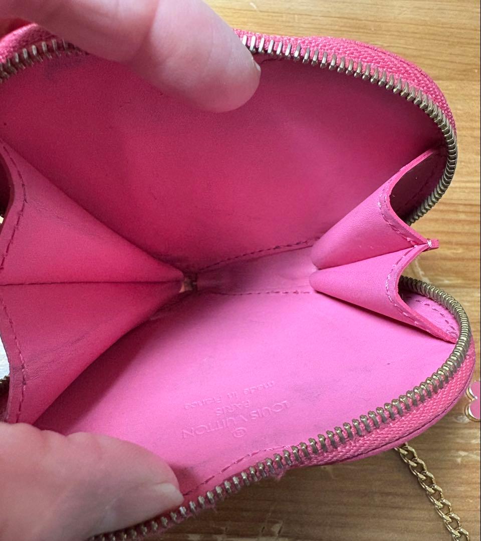 【極美品】ルイヴィトン ヴェルニ ポルトモネクール　ハート型ケース