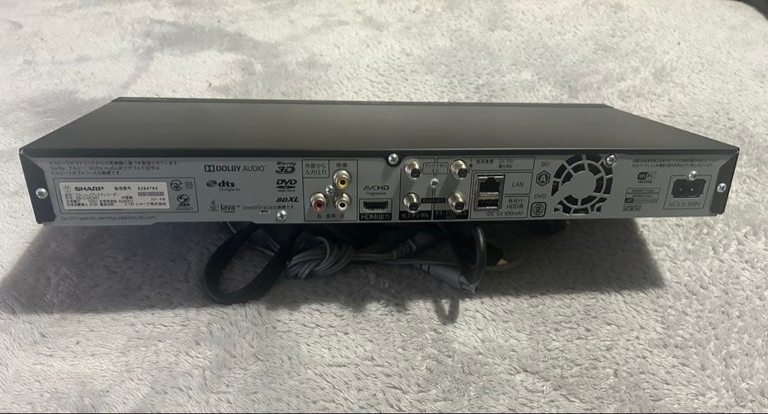 SHARP AQUOS 2B-C10CW1 BDレコーダー2021年製 動作品