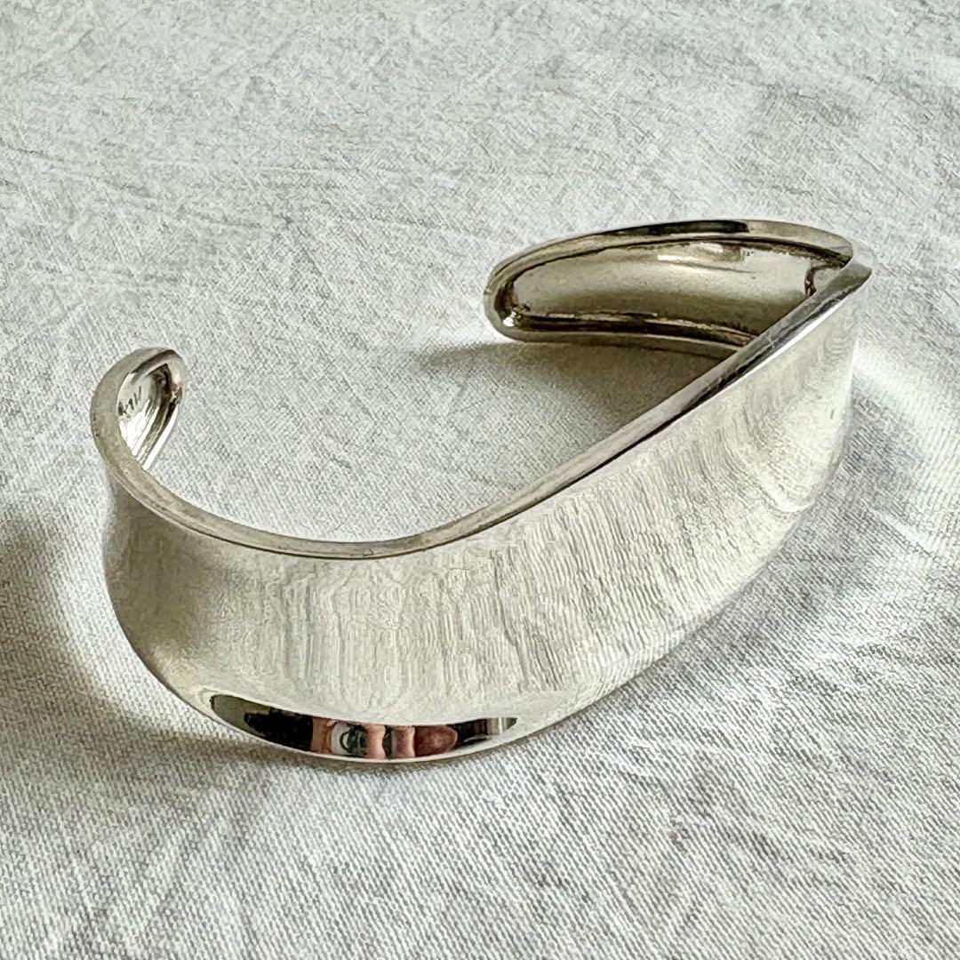 メキシカンジュエリー　ヴィンテージ　バングル　ボーンカフ　MEXCO 刻印あり