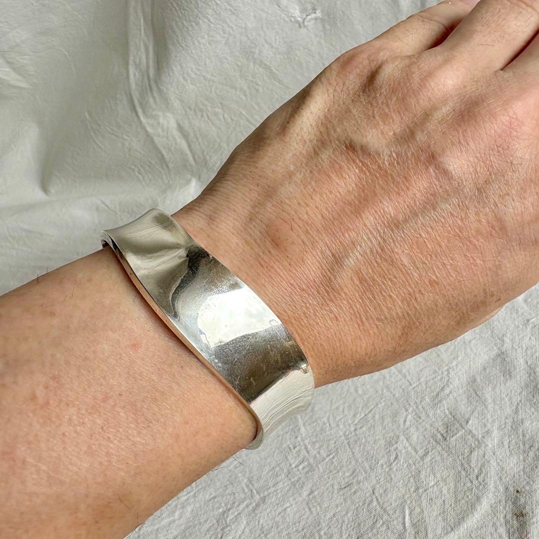 メキシカンジュエリー　ヴィンテージ　バングル　ボーンカフ　MEXCO 刻印あり