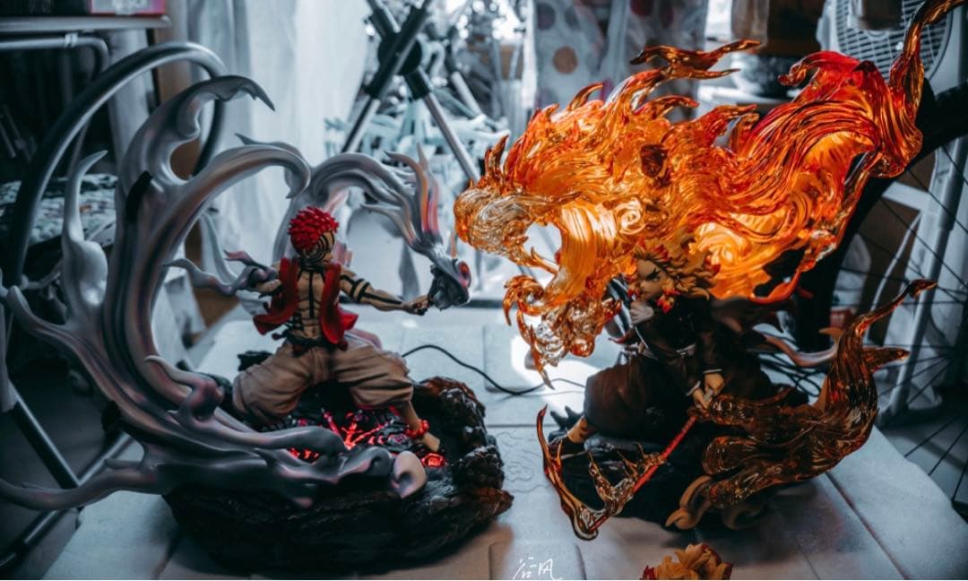 鬼滅の刃 煉獄杏寿郎 猗窩座 フィギュア ガレージキット