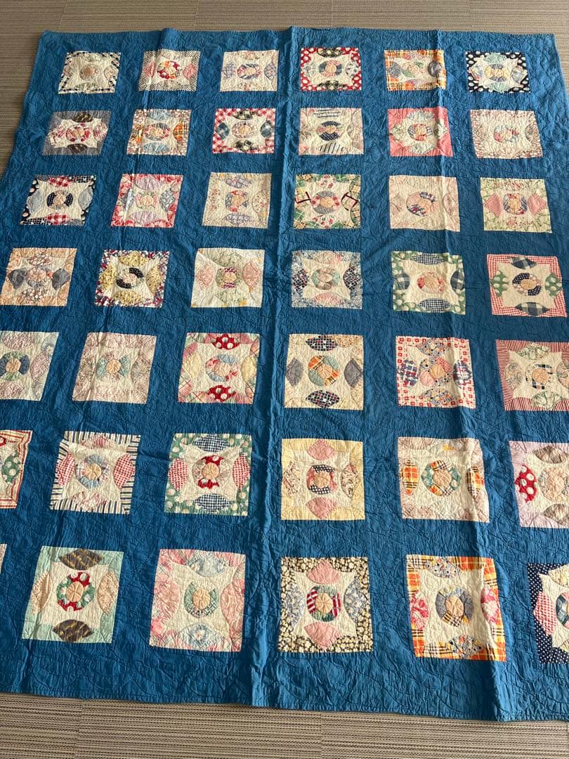 最終値下げアンティークキルト✴︎パッチワークキルト