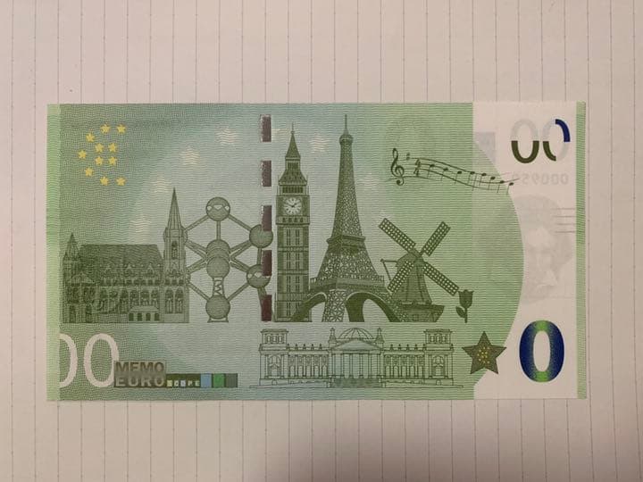 星の王子様　記念0ユーロ紙幣　（実際にお店で使えるものではありません）