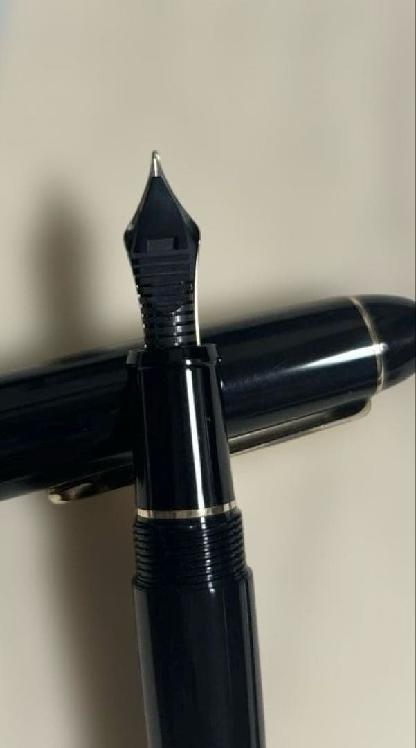 プラチナ万年筆 #3776センチュリーブラックインブラック中字PNB-15000