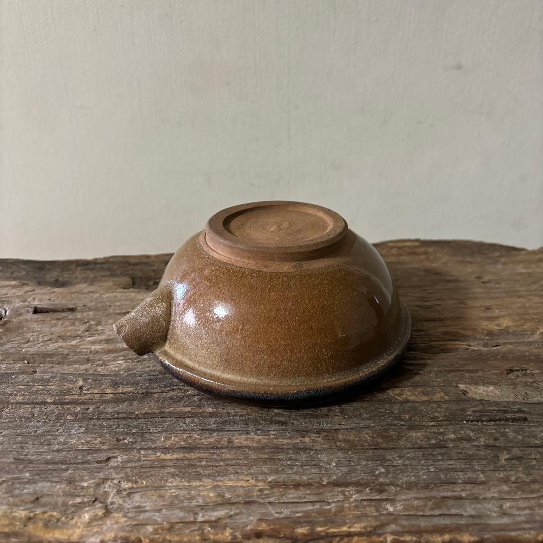 古い小砂焼片口　平清水　酒器　アンティーク　骨董　古民芸　検:白洲正子　李朝