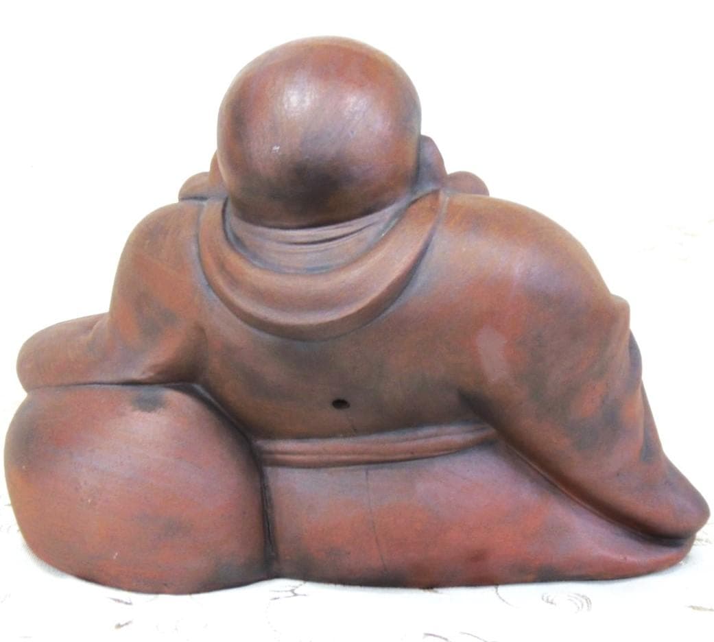 左右260 座布袋尊 備前焼 古備前 置物 和骨董