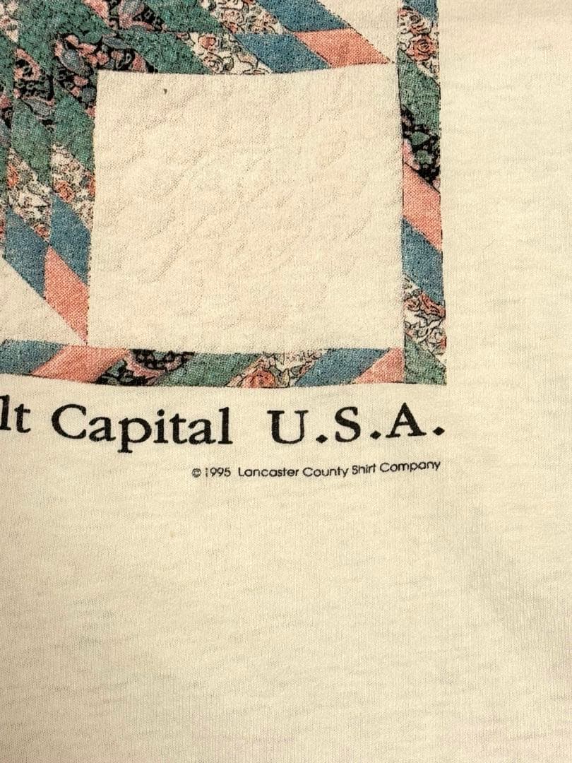 アーミッシュキルト ヴィンテージTシャツ アート幾何学フラクタル ダリエッシャー