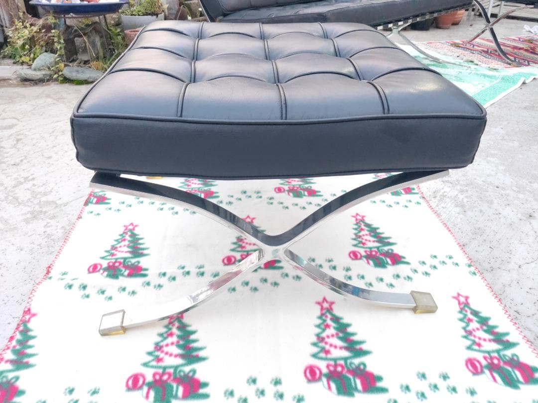 【送料込み】本革☆バルセロナチェア スツールA☆リプロダクト☆美品