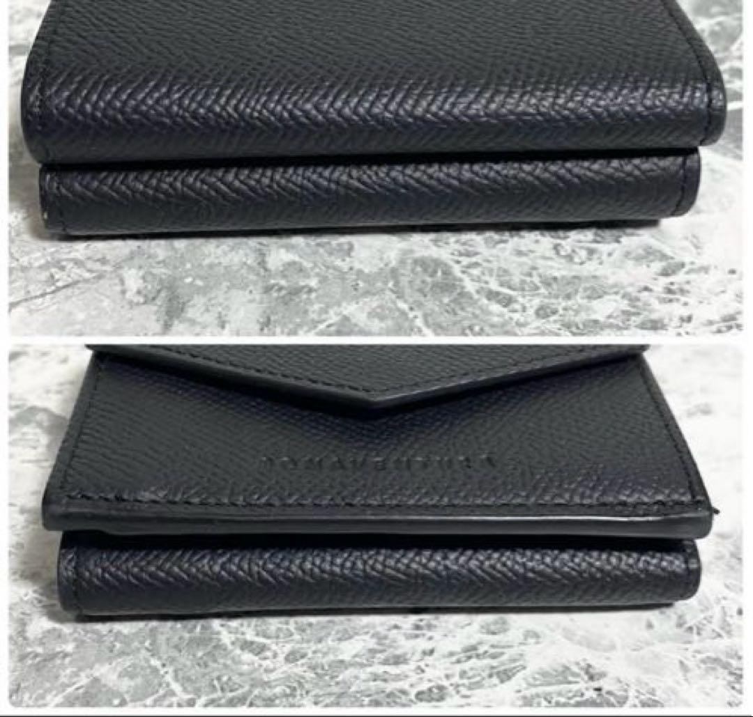 ボナベンチュラ シュリンクレザー スモールウォレット ブラック