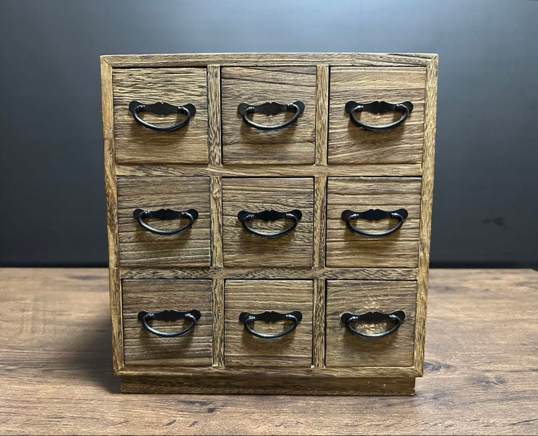 総桐造り　昭和レトロ　9杯小引き出し