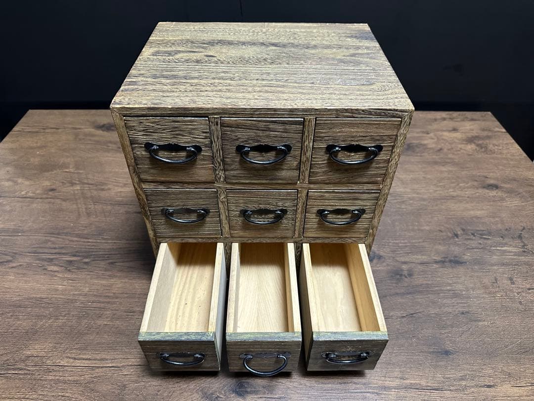 総桐造り　昭和レトロ　9杯小引き出し