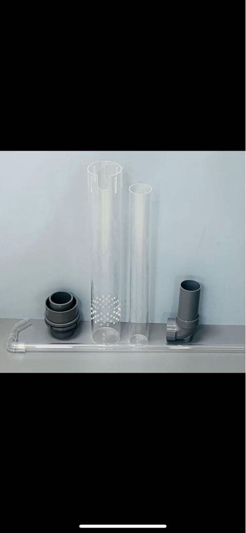 オーバーフロー加工H600用　透明三重管セット　（50Aバルソケタイプ）