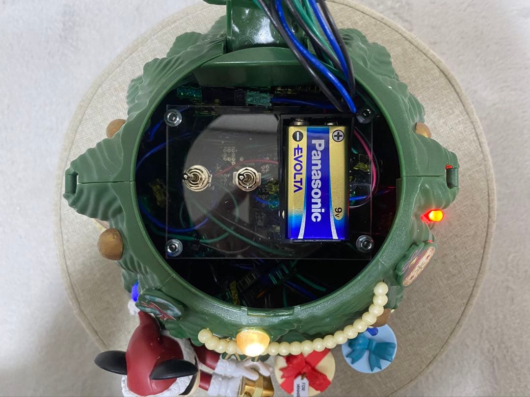 【説明欄必読】ディズニークリスマス　ポップコーンバケットLED化