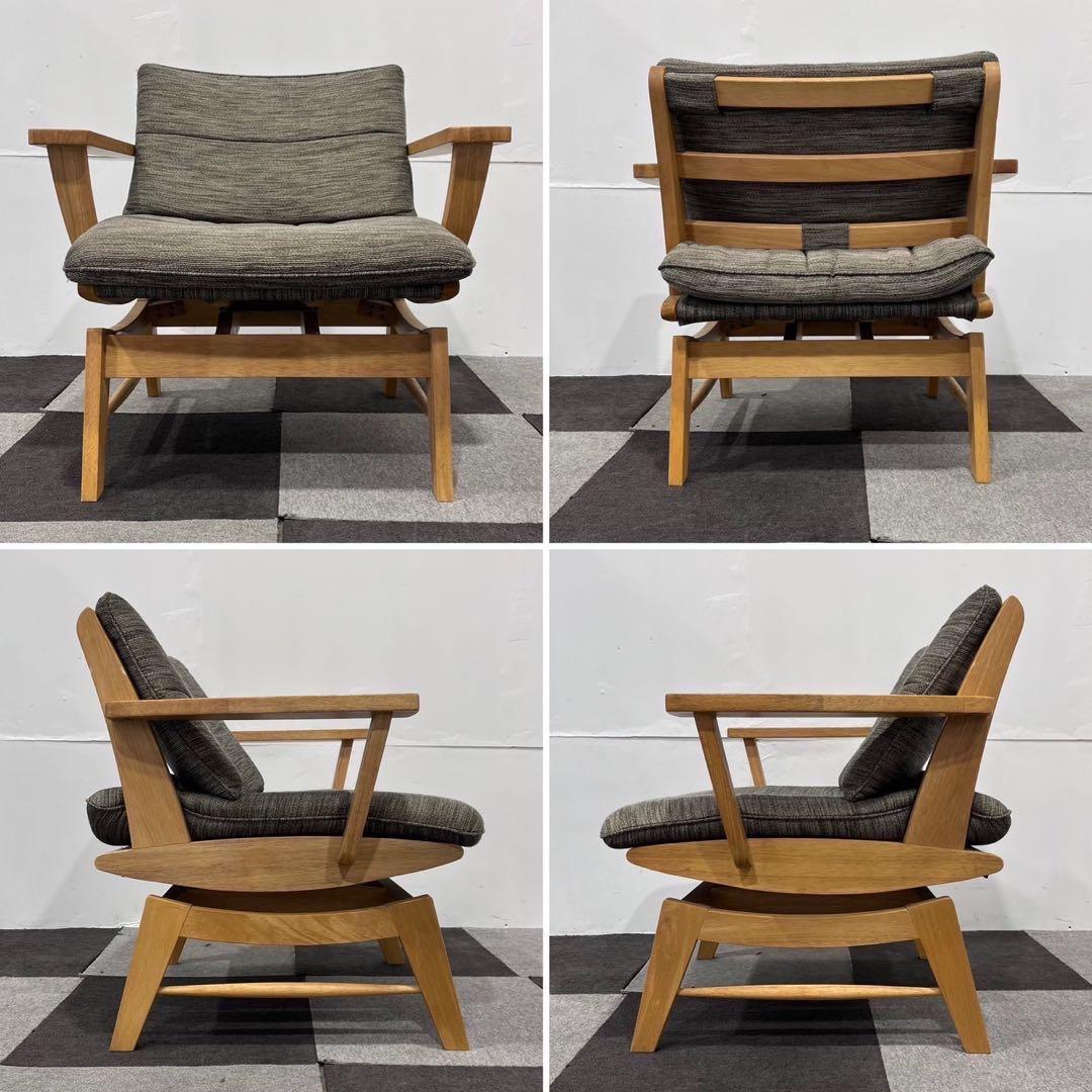 引取限定 ミキモク 雅シリーズ テーブル 回転アームチェア 家具 Ap2031