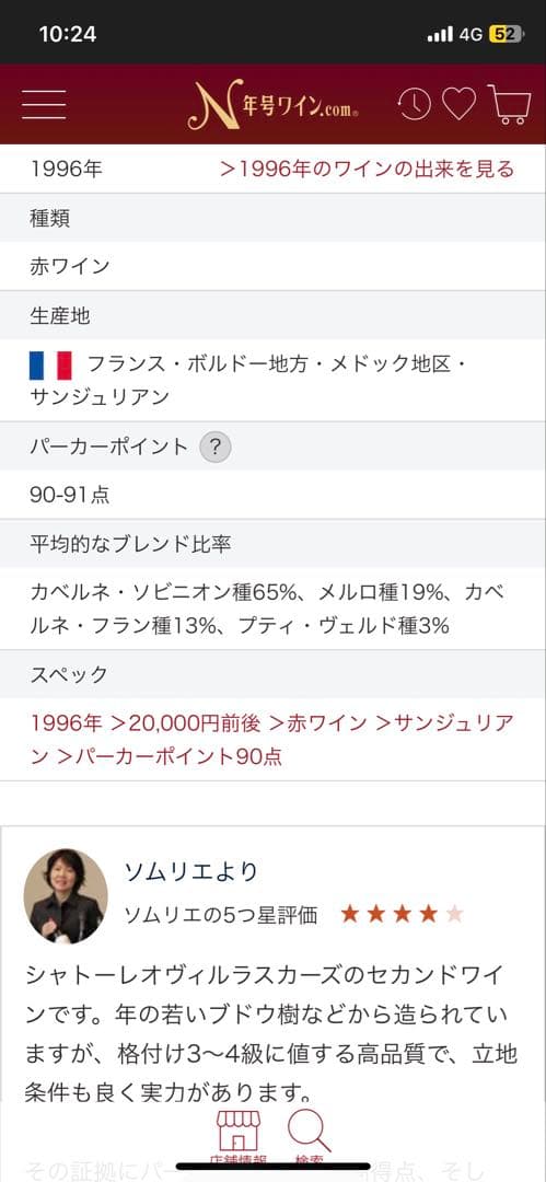 クロ デュ マルキ 1996