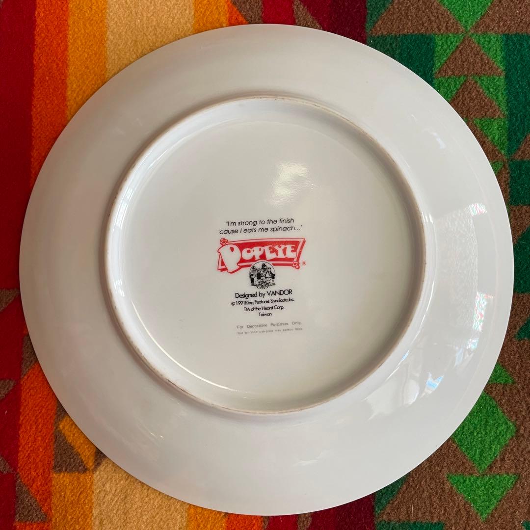 貴重！90's〜アメリカヴィンテージ　 ポパイの皿　USA雑貨カリフォルニア