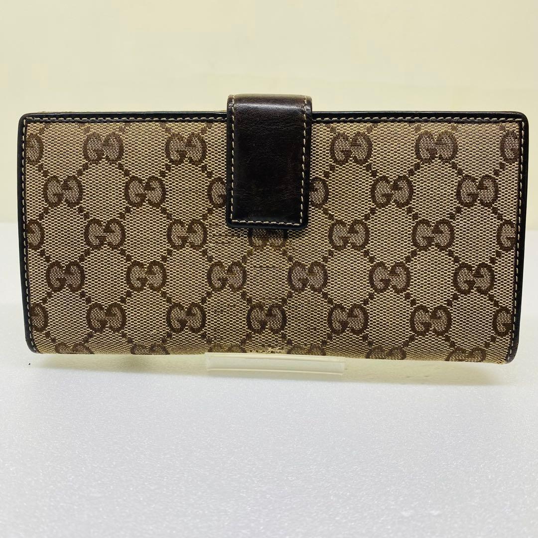 【希少】GUCCI GGキャンバス　グッチョリ　チワワ　Wホック　長財布