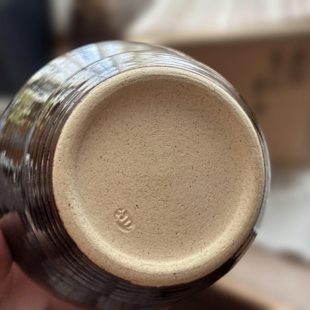 茶釜 陶器製 木箱入り　建水