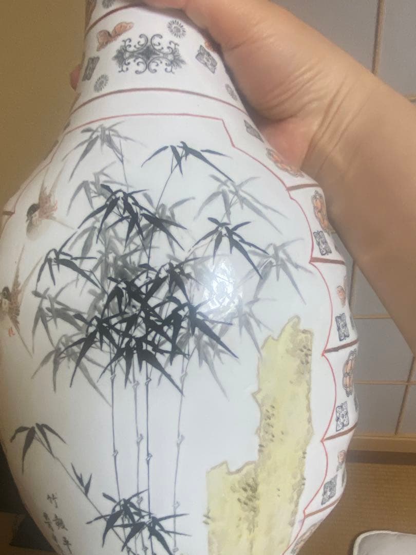 中国　景徳鎮製　薄い花瓶