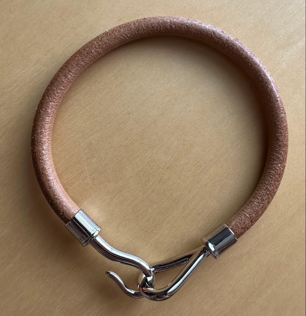 【kuromi✨】HERMES ブラウン レザーバングル　ジャンボ　21