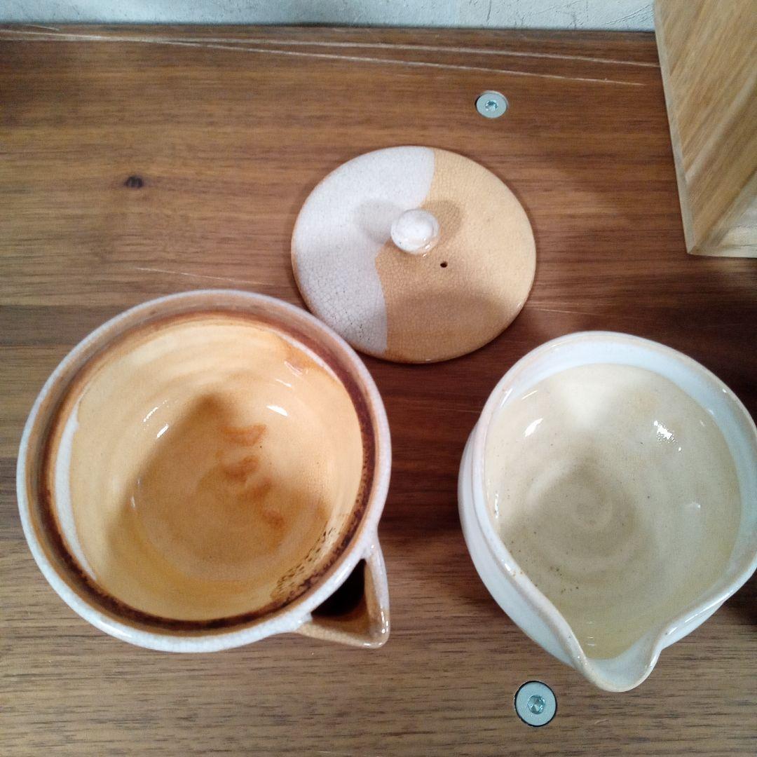 【S023】萩焼　煎茶器　11代　高麗陶兵衛