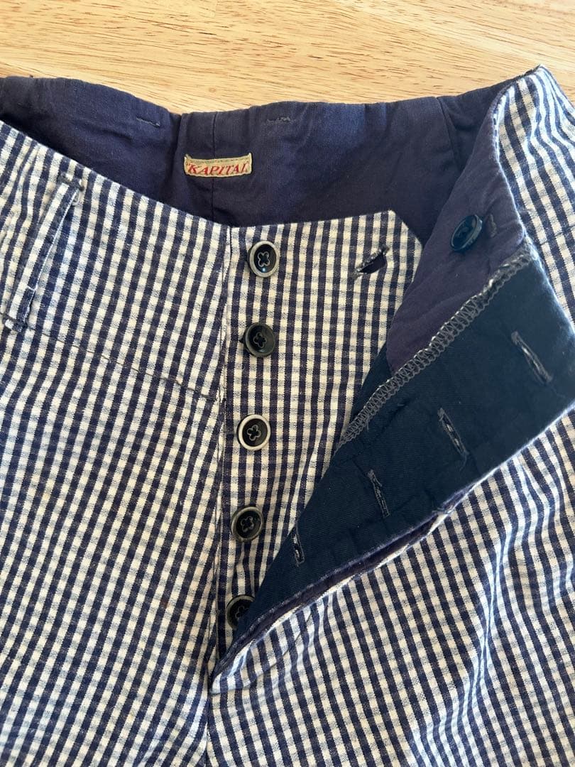 KAPITALチェック柄 ガウチョパンツ