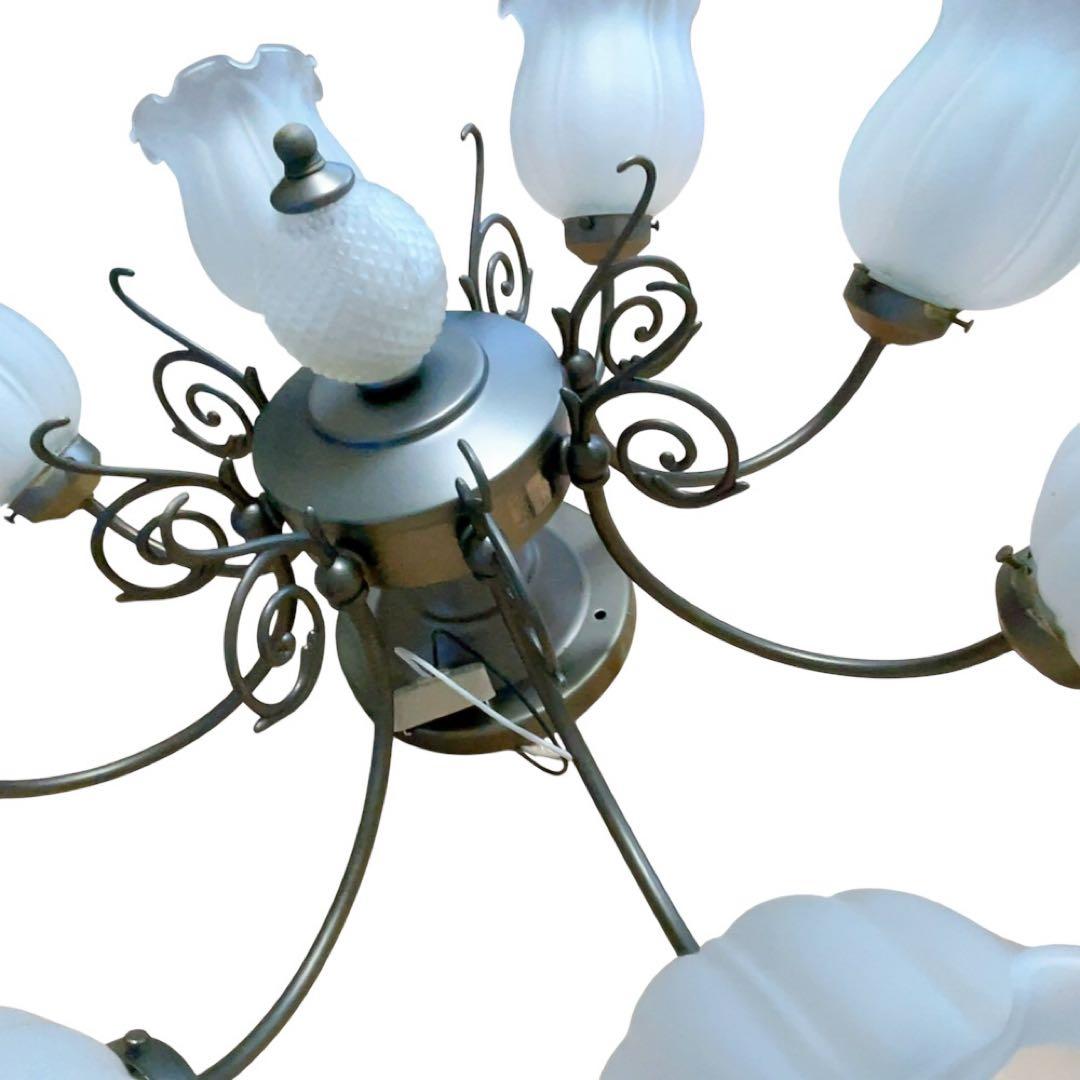 【リモコン・全灯LED電球付】キシマGEM-6700C 直付タイプ シャンデリア