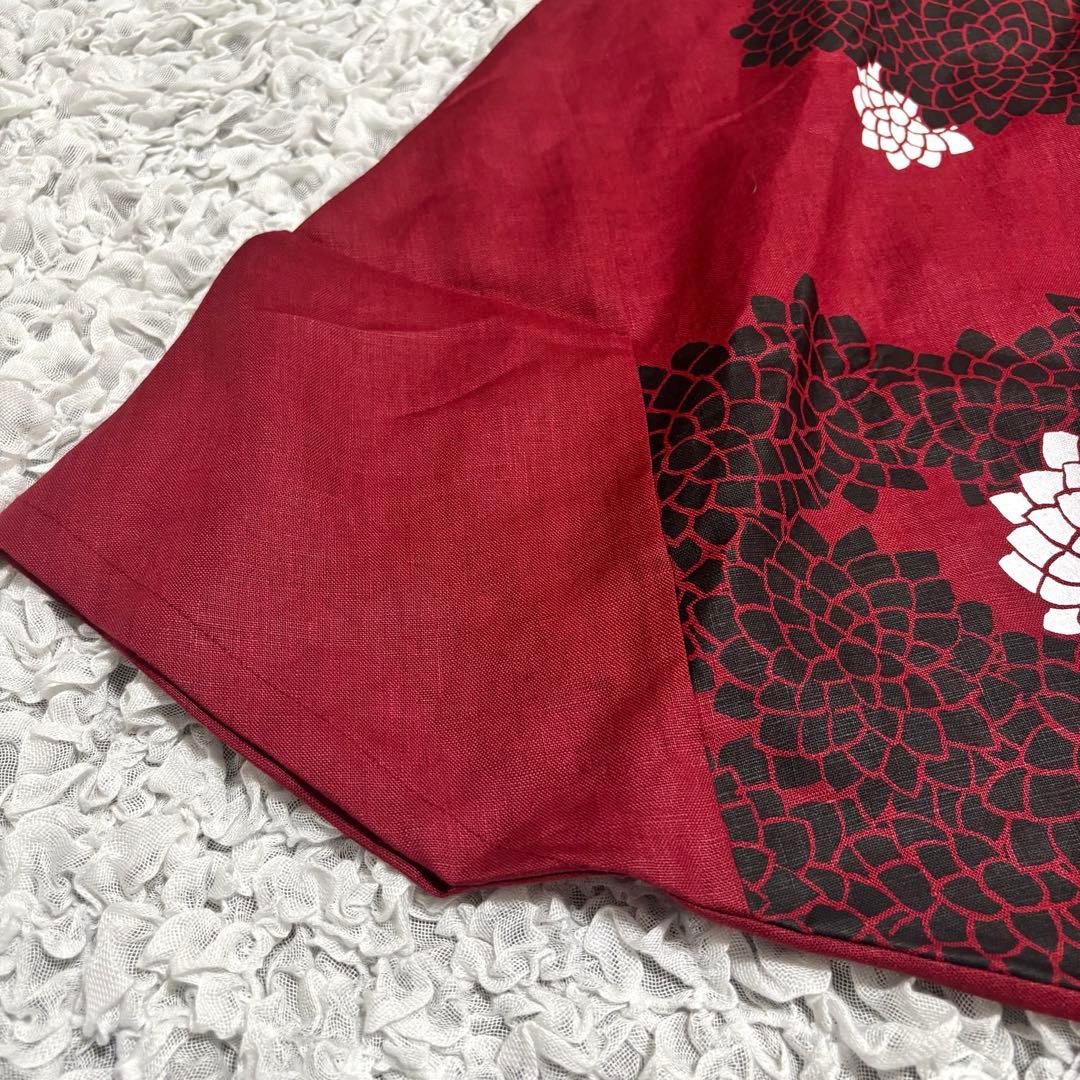 【新品未使用】SOU・SOU 麻　富士　こきひ×雲間に菊　サルエルパンツ