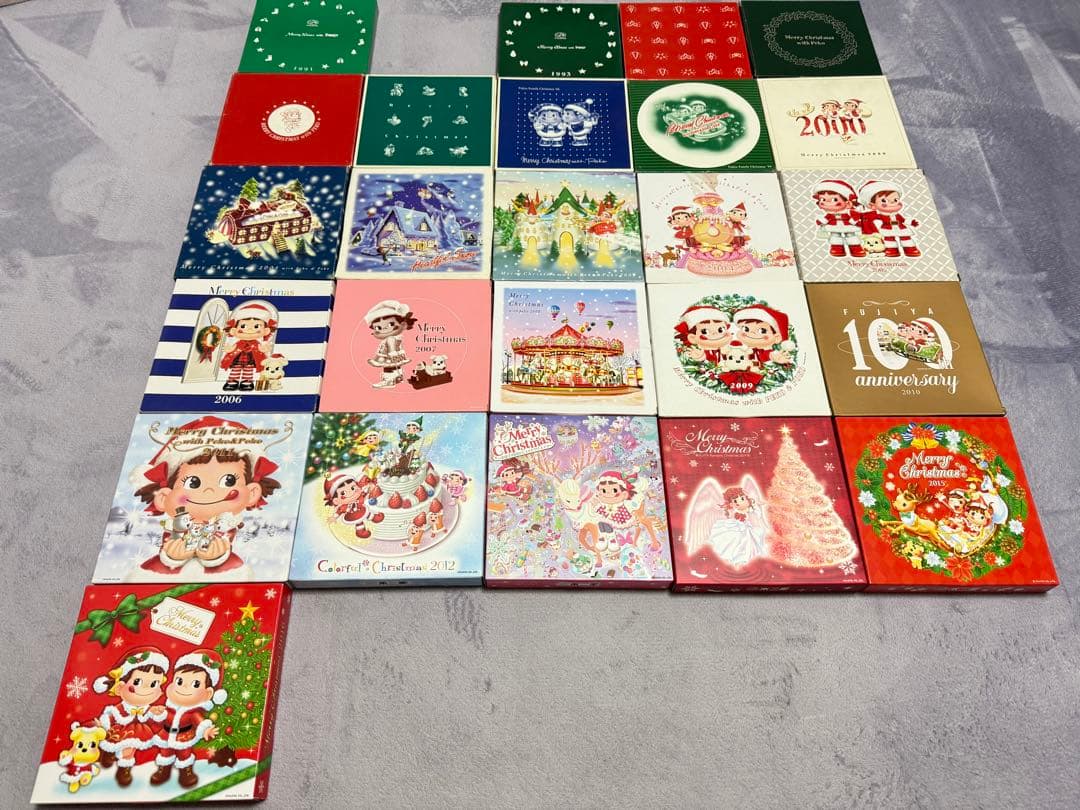 不二家　ペコちゃん　ポコちゃん　クリスマスプレート　レアあり　25枚セット