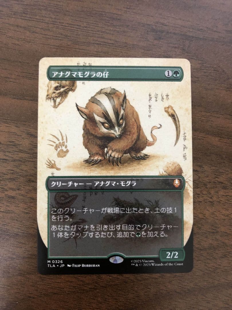 mtg アナグマモグラの仔ボーダーレス版1枚