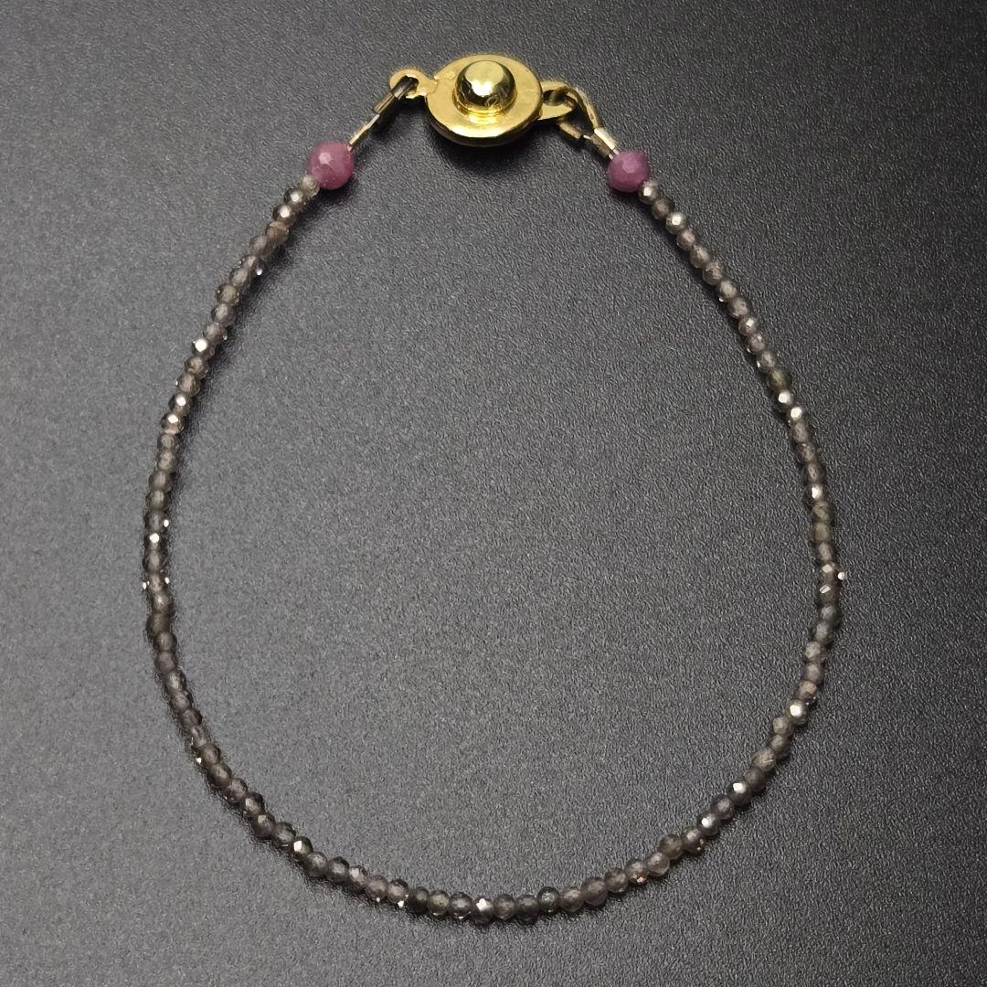 【超希少石/最強品質】カラーチェンジガーネット＊約2mm＊　天然石ブレスレット