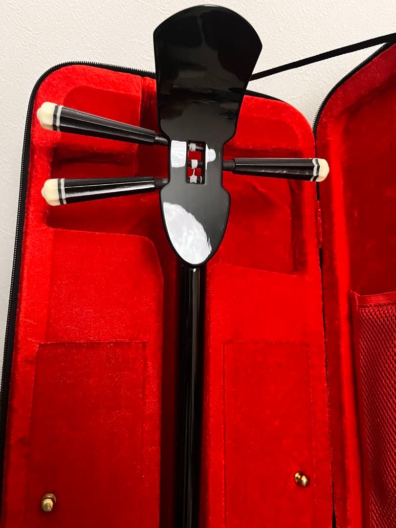 三線 沖縄 蛇革模様 ハードケース付